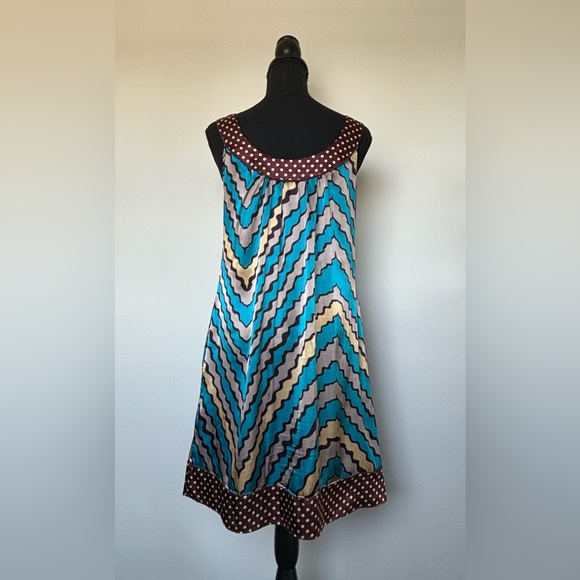 VERTIGO PARIS SLEEVELESS SLIPP ON SILKY 
SHORT DRESS Multicolor Size S - Picture 4 of 12